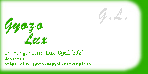 gyozo lux business card